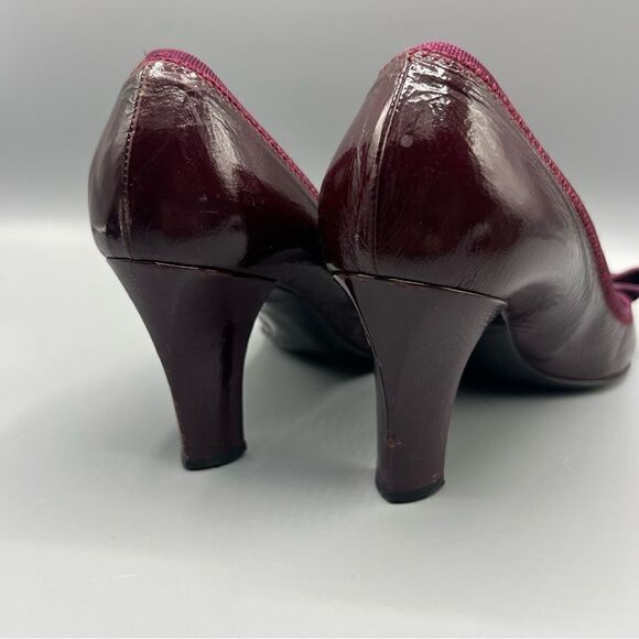 Marc Jacobs Leather Velvet Bow Heels - Picture 3 of 8